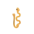 Dettaglio del clip per il naso a forma di serpente dorato con texture e occhio nero lucido - Oro KC