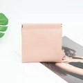 Pink PU leather pouch with squeeze metal closure for glasses and small accessories - Pure Pink