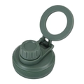Magnetic insulated bottle lid in forest green with portable carrying handle and screw top - Moss Green