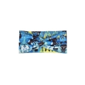 Blue and yellow abstract tie-dye twist headband for yoga and sports activities - Style 35 Navy Floral