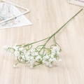 Single white artificial gypsophila bundle on wooden surface for home and wedding decor - Real Touch-White / White