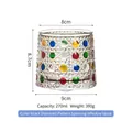 270ml thick colored glass whiskey tumbler with creative dots and rotating base design - Multicolor Diamond Pattern