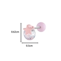 Pink star and clear zircon stud earring with a stainless steel pin and pink ball back - Pink Star With White Zirconia (A74-7#)