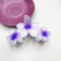 Purple gradient frangipani hair claw clip with triple flower design for women - Large 11.5CM / Gradient Purple