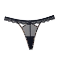 String sexy imprimé léopard pour femme avec design G-string respirant et bordure en dentelle - XL / Imprimé Léopard (T-back)