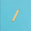 Colgante rectangular de acero inoxidable dorado pulido con agujero para joyería DIY - Dorado