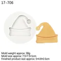Christmas hat silicone mold for candles and soaps with yellow finished sample piece - 1# Christmas Hat / Gray