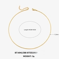 Minimalist 1.2mm golden stainless steel snake chain necklace with 45cm+5cm extension - 1.2mm-45+5cm / Gold