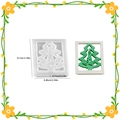 Christmas tree silicone mold for resin with dimensions 8.1x6.46x0.75 cm for DIY decor - Wind Lantern Christmas Tree Wall-F