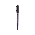 Single black permanent marker pen with round tip and cap for marking wood labels - Black Marker Pen