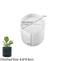 Siliconen mal voor ronde gestreepte plantenpotten met afgewerkte maat 8,8x8,8cm - Nr. 2 Gladde Ronde Plantenbak
