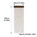 Bohemian style solid wood tassel wall hanging in white cotton yarn, size 30x80cm, 220g - 30x80cm / White