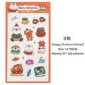 Christmas PET stickers set featuring Santa and reindeer designs in 11x20CM size - Style D