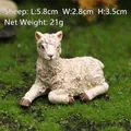Miniature resin sheep figurine in lying posture for micro landscape garden decor - Little Sheep