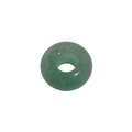 Pendiente minimalista de plata S925 con un colgante de anillo de jade aventurina verde claro - Colgante de Aventurina Verde Natural