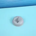 Gray circular base stand for jewelry suspension display boxes with a sleek matte finish - Grey Round Base
