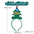 Grüner Weihnachtsbaum Haarreif mit LED-Lichtern und Merry Christmas Schriftzug - Weihnachts LED Stirnband-10/Glitzer Weihnachtsbaum