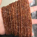 2-3mm amber square faceted crystal beads for DIY jewelry making strand set - 17-Orange Garnet (Natural)