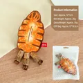 Grilled squid cat toy with silvervine stick and bell, realistic plush texture for cats - Fried Squid
