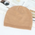 Winter knitted beanie in khaki finish with warm ribbed cuff for outdoor cycling wear - Khaki
