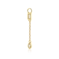 Elegant gold S925 sterling silver drop earring with colorful rectangular zircon and fine chain - Style G (Clear Marquise)