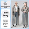 Gray semi-transparent EVA raincoat with elastic cuffs for heights 150-188cm - Grey (Adult Bundle Mouth 140g)