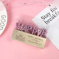 Creative purple pink gradient metallic Happy Birthday letter candles in gift box - Rose Gold Happy Birthday Letter Candles
