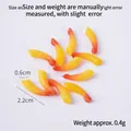 Miniature resin fried shrimp tempura DIY charms in orange gradient for handmade crafts - 2.2cm Tempura Shrimp Tail (Red Tail)