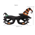 Halloween pumpkin glasses with wizard hat and candy motifs for festive party costume - Orange Black Hat Decorative Glasses