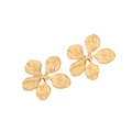 Goldene Blumenohrstecker mit gehämmerter Metalltextur und vierblättrigem Blütendesign - Gehämmerter 4-Blütenblatt-Stil (3#)