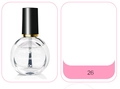 Spezial-Nagellack in Glasflasche, Farbton 26 Zartrosa, 10ml Variante für Nail Art Stamping - E049-26 Klarlack (Transparent)