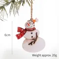 Mini bonhomme de neige en résine avec écharpe rouge et cordelette, 6cm et 20g - Bonhomme de Neige à Écharpe Rouge