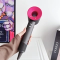 High-speed bladeless hair dryer in dark gray and magenta with metallic control buttons - Rose Red / Us Standard (taiwan) 110v-1.8m-single Nozzle