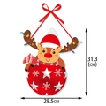 Christmas reindeer door hanging decoration featuring dimensions 31.3cm height by 28.5cm width - Elk Style