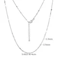 Silver DIY O-chain necklace with round metal sequins and lobster clasp adjustment - Silver Palladium S-0025 (55cm)