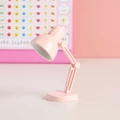 Mini lampe de bureau LED rose pliable avec bras articulé et base magnétique de lecture - LD02-Rose
