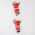 Christmas climbing Santa Claus figurines on a wooden rope ladder for holiday decor - Two Person Ladder / 30cm