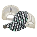 White and Green Diamond Stripe (B883)