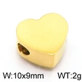 Perle en forme de cœur dorée polie pour la joaillerie, taille 10x9mm, poids 2g - 10*9mm / Or