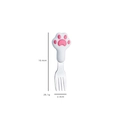 304 stainless steel cat paw fork in white and pink finish with dimensions 10.4x2.4cm - 304 Pink Silicone Cat Claw Small Fork