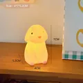Cute bunny shaped mini night light with warm glow on wooden surface, size 4x7x5.2cm - 4# Mini Standing Rabbit