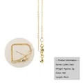 Adjustable 45cm O-link chain in 18K gold finish with lobster clasp and drop pendant - 18k O-link Pin-type Chain (45CM)