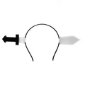 Detail of the Halloween headpiece showing the felt sword through head illusion effect - Sword