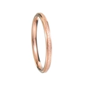 Minimalist 2mm rose gold stainless steel ring with elegant frosted textured surface - US 5 / 2mm / Rose Gold