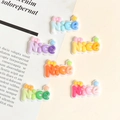 Colorful resin 'Nice' letter charms with bows and stars for DIY crafts and accessories - Nice