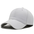 Berretto da baseball elasticizzato grigio chiaro in tessuto ananas e design chiuso - Elastico 57-58cm / Bianco