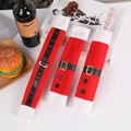 Weihnachtliche Kühlschrankgriff-Abdeckungen Set im Weihnachtsmann-Stil mit Gürtelschnalle - Griffabdeckung (3er-Set)