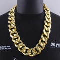 Thick chunky gold Cuban chain necklace in hip-hop style for bold streetwear outfits - 70cm Length / Gold