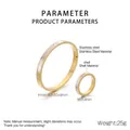 Detaillierte Größenparameter für das goldene Edelstahl Schmuckset mit Muscheleinlage - US 6 / Gold