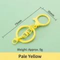 Light yellow metal lobster clasp keychain accessory measuring 75mm by 30mm for DIY jewelry - Standard / Light Yellow